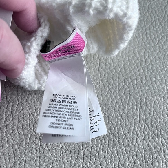 NWT - Kate Spade Ribbed Knit Bow Cuff Mittens - Picture 3 of 3